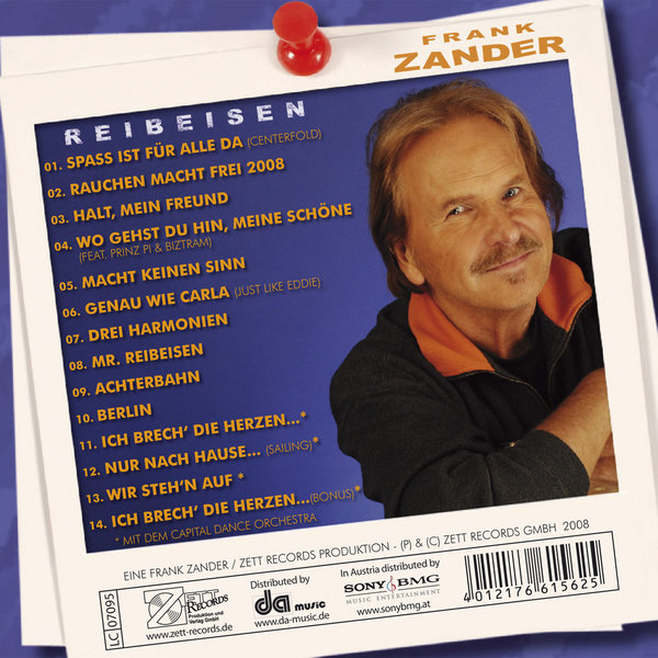 Frank Zander - CD - Reibeisen