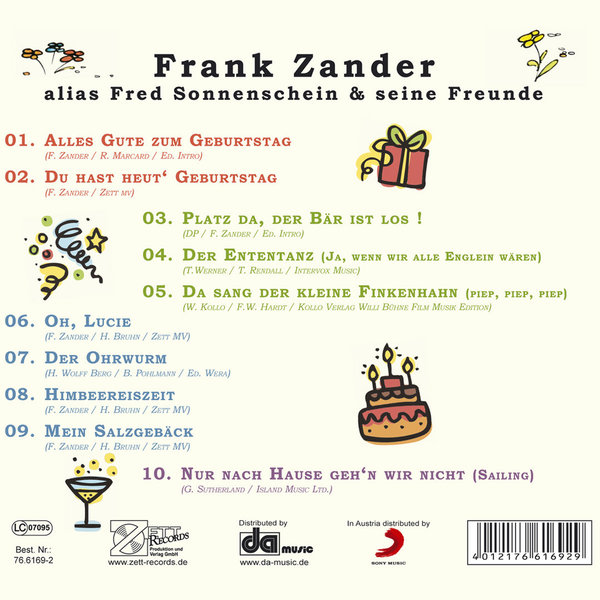 Frank Zander - CD - Alles Gute zum Geburtstag