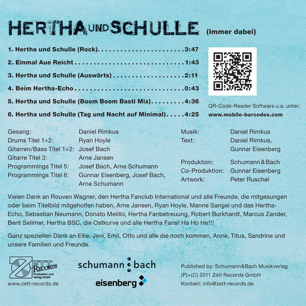 Daniel Rimkus  -  Maxi CD -  Hertha und Schulle (immer dabei)
