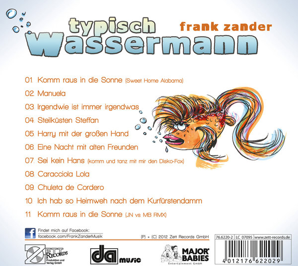 Frank Zander - CD - Typisch Wassermann