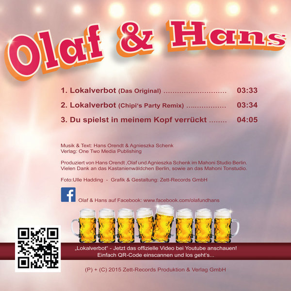 Olaf und Hans - Maxi CD - Lokalverbot