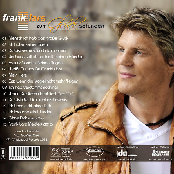 Frank Lars  -  CD  -  Zum Glück gefunden