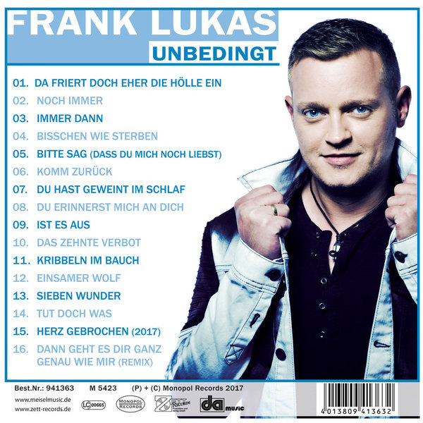 Frank Lukas - CD - Unbedingt