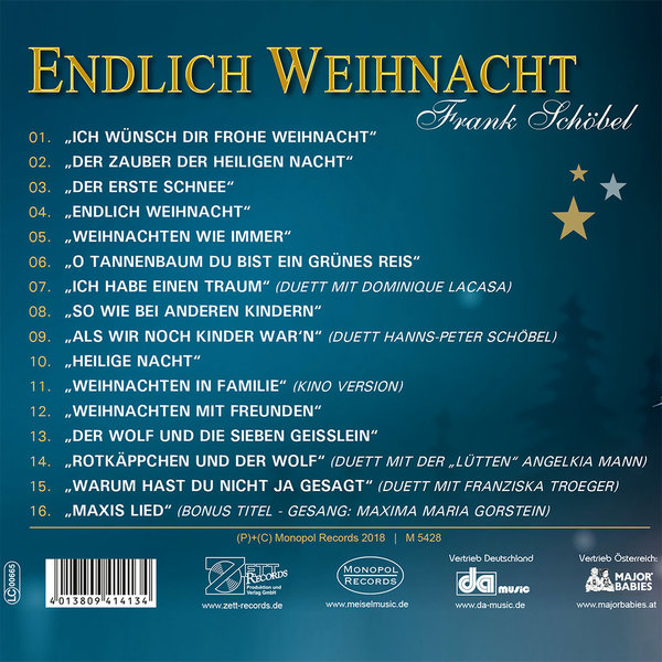 Frank Schöbel  -  CD  -  Endlich Weihnacht