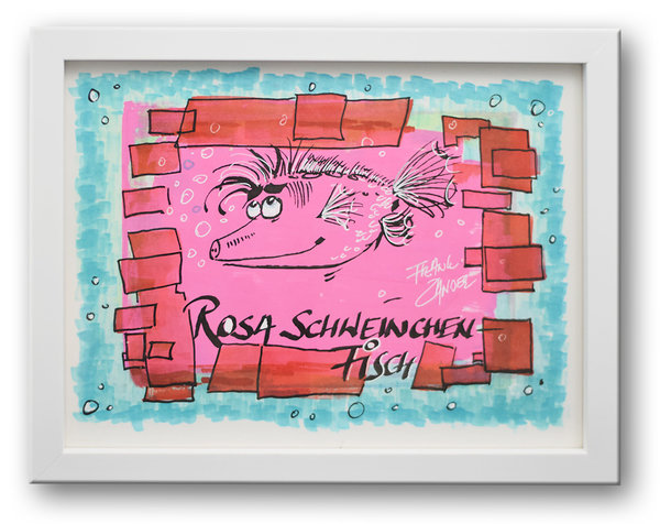 "Rosa Schweinchen-Fisch"  -  Gemälde  -  Frank Zander