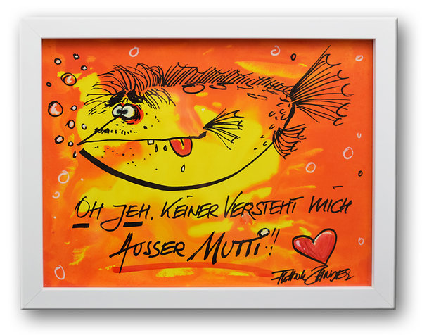 "Mutti-Fisch"  -  Gemälde  -  Frank Zander