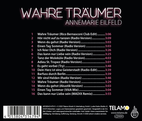 Annemarie Eilfeld  -  Download  -  Wahre Träumer (Album)