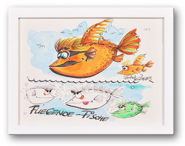 "Fliegende Fische"  -  Gemälde  -  Frank Zander